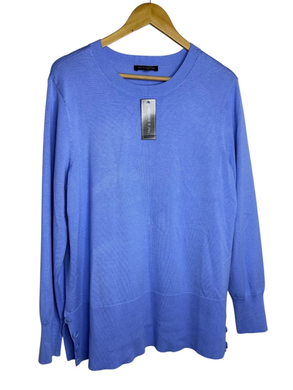 Tint & Shadow Cornflower Blue Crewneck Sweater XL NWT